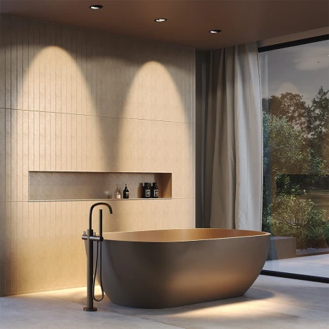 Встраиваемый светильник 12Вт 3000К Maytoni Lens DL105-12W3K-B (LED, 220V, круглые, IP44)