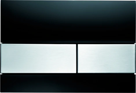 Кнопка смыва TECE Square 9240806 черное стекло, кнопка сатин