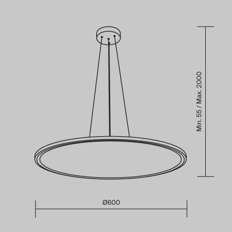 Подвесной светильник светодиодный Maytoni Cosmos MOD057PL-L54W4K (220V, на тросе, круглые)