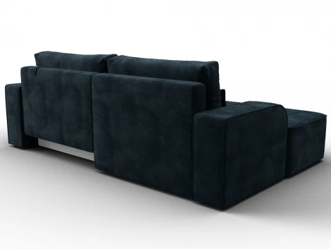 Диван угловой Лига-120 угол левый (ДСП,Брус,Фанера,ЛДС,Велюр/Графит) Лига Диванов 137291L