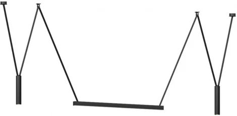 Комплект ременной трековой системы Kink Light Сатори 6421-2/6430K,19 черный Led 2*15W+2*7W