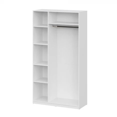 Шкаф распашной Арника (5 полок + штанга) ШК 5 (1200), Белый