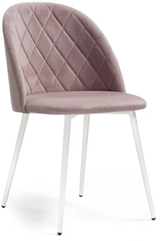 Обеденная группа Woodville Алар микровелюр розовый / кианит / белый 514955