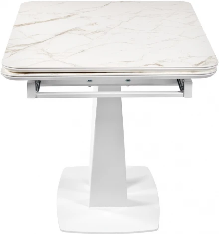 Стол Bradex Home Vito раскладной 120-184x80x75см, керамогранит белый мрамор, белый (RF 0483)
