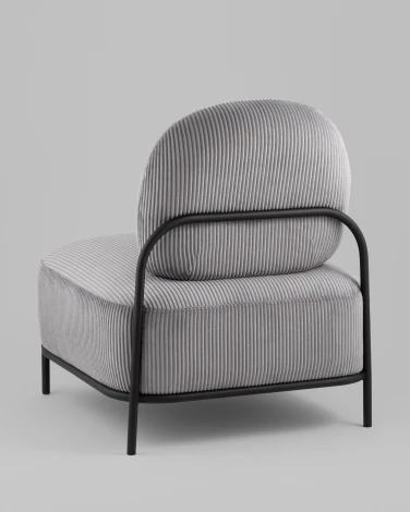 Кресло Стоун велюр рельефный светло-серый Stool Group арт.УТ000039989