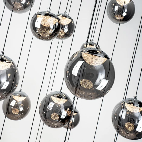 Подвесной светильник светодиодный с пультом с регулировкой цветовой температуры Modelux ML.2338.25 BK-CR