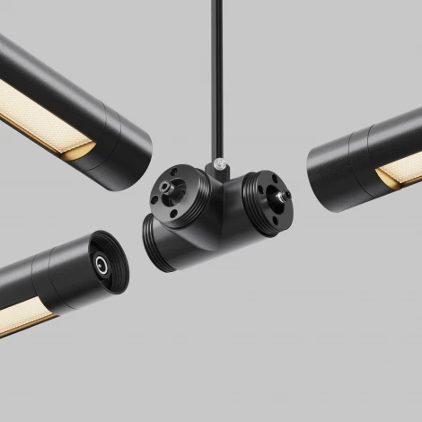 T-образный плоский коннектор для системы Shelf с вводом питания Maytoni Accessories for system Shelf CA015TC-P-B (24V)