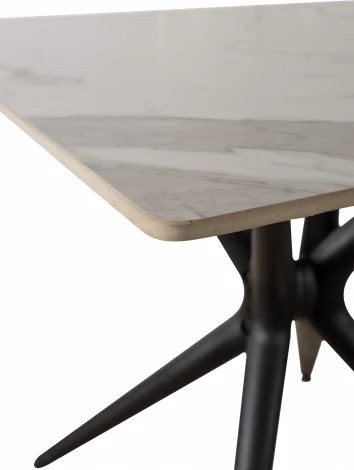 Стол обеденный JET CERAMIC квадратный 80*80 (Термопластичный полимер, Черный)