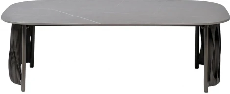 Стол журнальный уличный Оливер серый 77*130*43см Garda Decor арт.39AR-00403