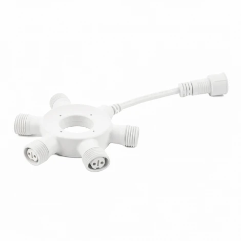 Соединитель для гирлянд серии F90RPO, круговой 1 вход-5 выходов белый Uniel UTC-F90 Y6 WHITE