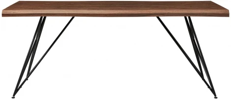 Стол T-1078 орех/матовый черный