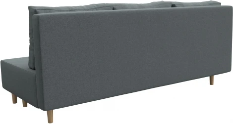 Диван прямой Лига-033 (Серый/Рогожка) Лига Диванов арт.124197