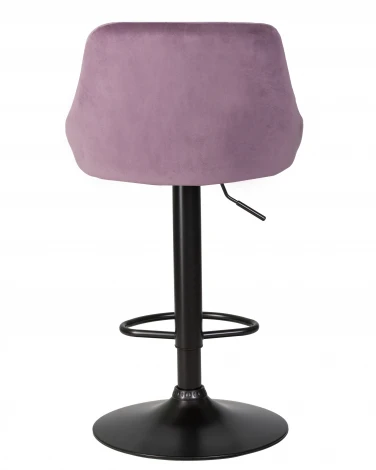 Стул барный LOGAN BLACK (пудрово-сиреневый велюр (MJ9-52))