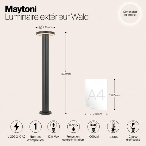 Наземный светильник уличный Wald O420FL-L12GF1