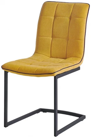 Стул SKY6800 желтый JJ12-19/черный кант PU/черный металл с напылением