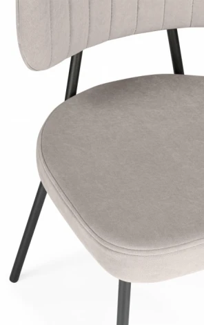 Обеденный стул Вакао Woodville (Металл,Ткань/Латте,Черный) арт.615183