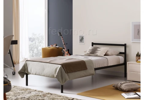 Односпальная кровать Woodville Фади 90х200 черная 491582