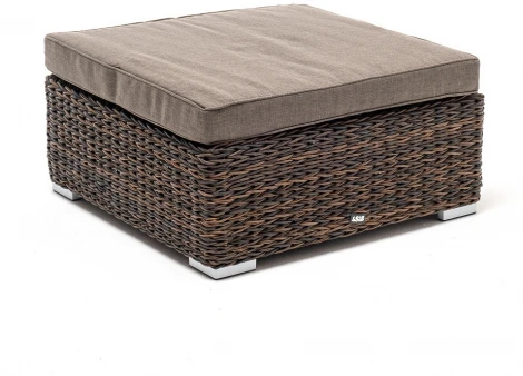 "Лунго" плетеная оттоманка с подушкой (гиацинт), цвет коричневый 4SIS арт.УТ-00005264