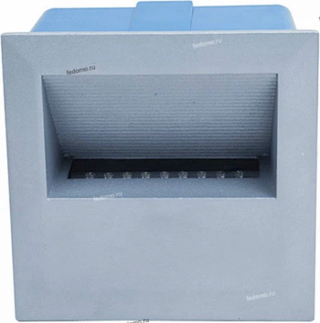 Светильник встраиваемый в стену уличный светодиодный Horoz Kalsit, 1 лампа, серый с синим