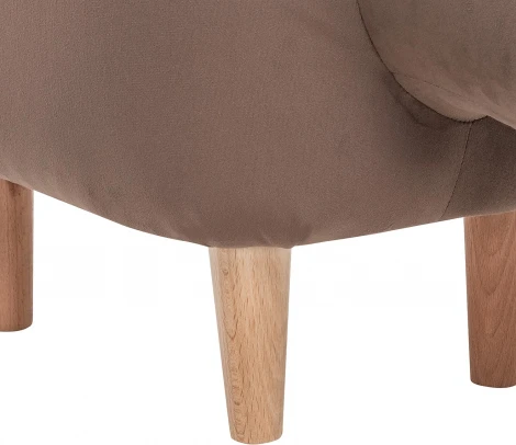 Пуф Leset Hippo COMBI (Фанера,Массив дерева,Велюр/Светло-коричневый) арт.2500000103476