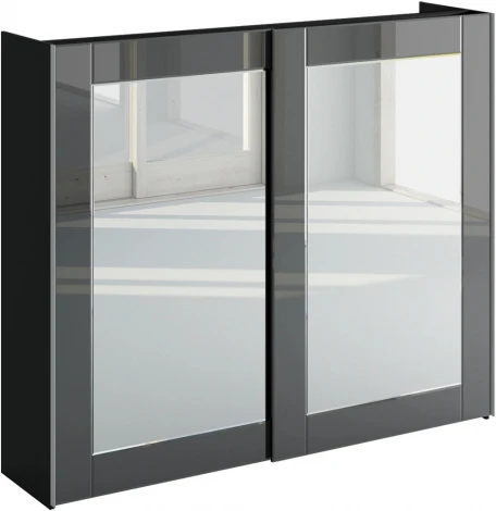 Шкаф-купе Kristal ОГОГО (арт.341579), (ЛДСП/Черный)