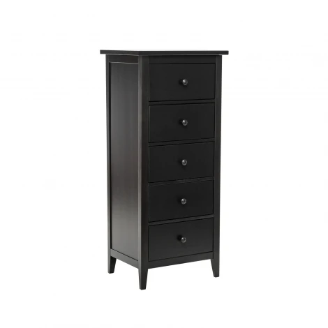 Leset Комод "Мира-5" (Комод 05) (Массив сосны/Черный) арт.2500000193538