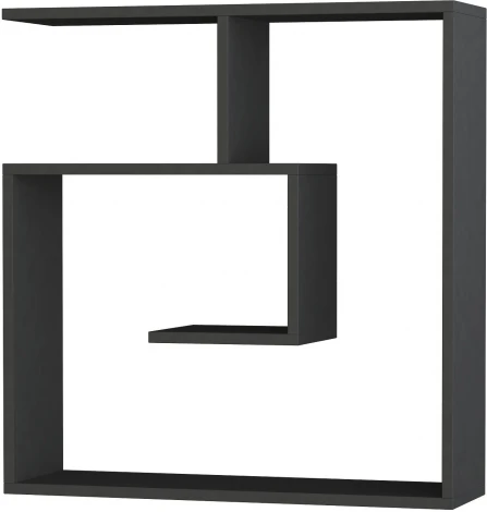 Полка Фигурная LABY SHELF (Дерево/Темно-серый) LEVE