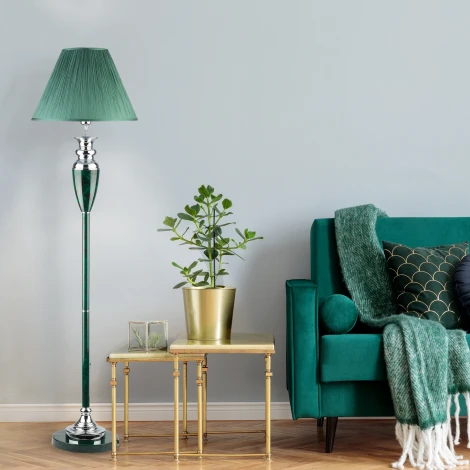 Торшер Eurosvet 9 009/1T GR (220V, выключатель, круглые, под старину)