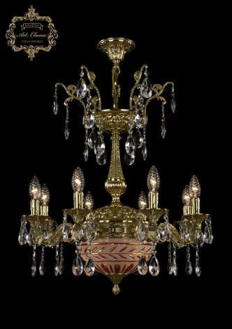 Подвесная люстра Art Classic 31.19 31.19.8.CK125SP.250SP.G.Sp.Amber.White.1D