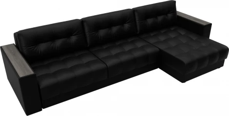 Диван угловой с декором Лига-049 НПБ Лонг Лига Диванов (Экокожа) арт.128307