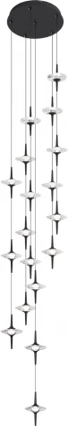 Светильник подвесной ST Luce Zenith SL6231.403.18 Черный/Прозрачный LED 18*5W 4000K