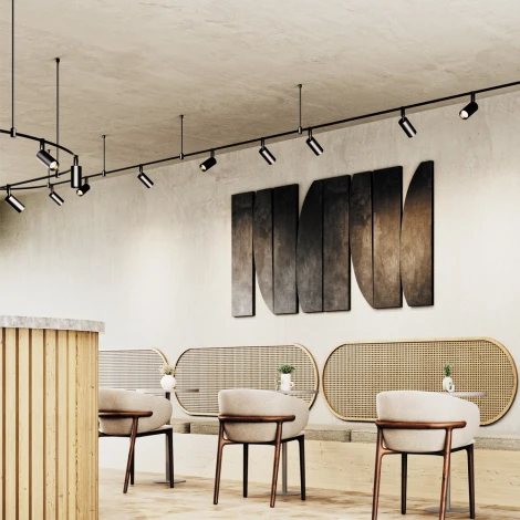 Трековый светильник 10W 48V Maytoni Focus Led TR201-1-10W3K-M-B