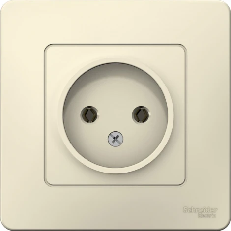 Розетка встраиваемая без заземления (молочный) Systeme Electric Blanca BLNRS000012