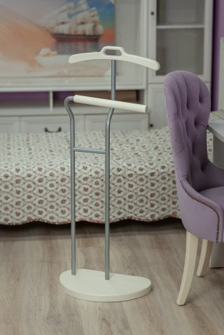 Вешалка костюмная Д 10 металлик/ слоновая кость Mebelik арт.002265