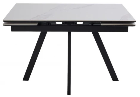 Стол НЕО-2 115 цвет MATTE БЕЛЫЙ МРАМОР, керамика / Черный каркас M-City 64713