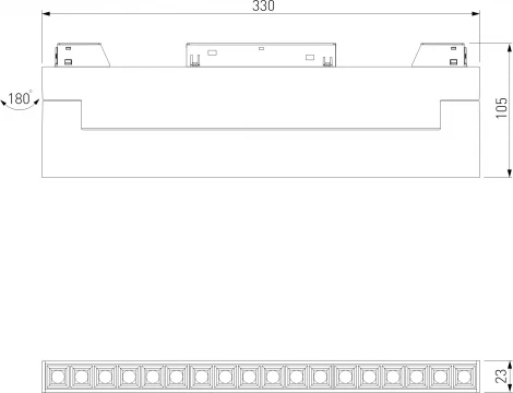 Трековый светильник магнитный Downlight Elektrostandard Slim Magnetic HL03 85209/01 18W 3000K (черный) (LED, 48V)