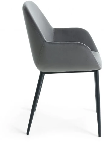 Обеденный стул La Forma (ex Julia Grup) Konna (Серый/ Сталь,Пена)