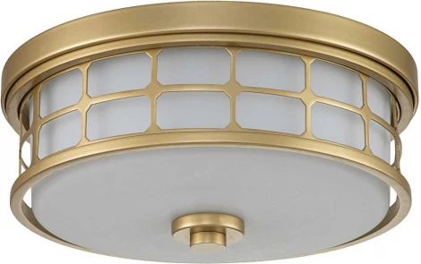 Потолочный светильник круглый Quoizel Guardian QZ-GUARDIAN-F-PNBR (220V, круглые, IP44)