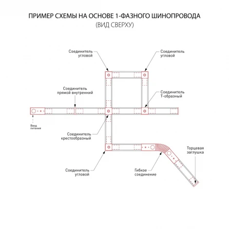 Шинопровод Elektrostandard Track Rail SL Surface TRL-1-1-100-CH