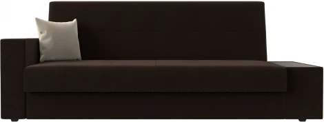 Диван-книжка Лига-020 стол справа (Коричневый,Бежевый/Микровельвет) Лига Диванов арт.118504