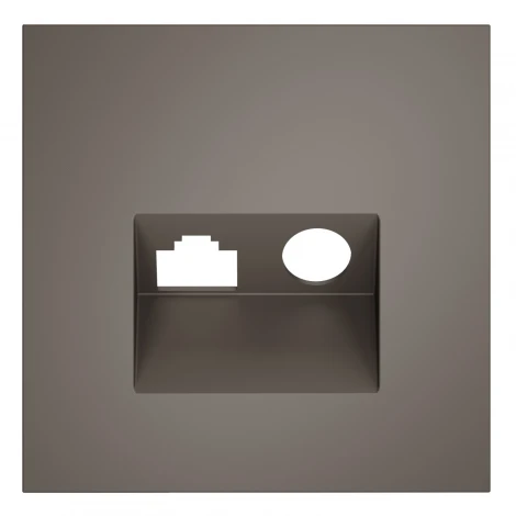 Накладка для розетки TV+RJ45 кат. 6 (капучино) Voltum S70 VLS002714