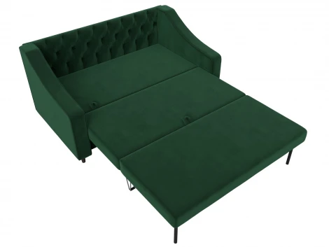 Диван прямой Лига-071 (ЛДСП,Брус,Фанера/Дерево/Велюр/Зеленый) Лига Диванов 129765