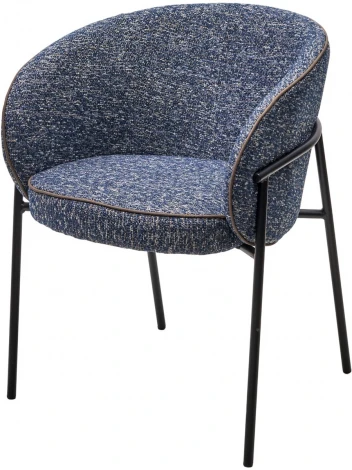 Стул M-City GUST цвет стальной синий TOPIC 330 / черный каркас / Товарный знак DISAUR