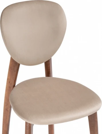 Стул деревянный Woodville Вакимо ткань tenerife beige / миланский орех арт.615246