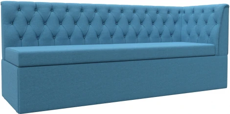 Диван кухонный Маркиз с углом справа (Голубой/Рогожка) Лига Диванов арт.123180