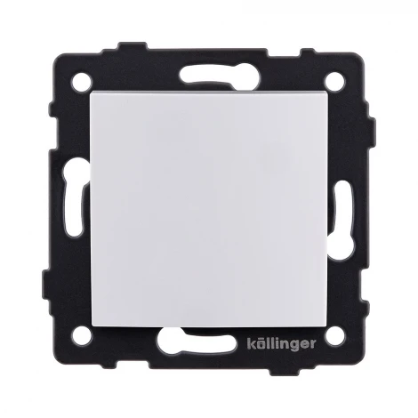 Выключатель 1-клавишный проходной 10А/250В изогнутый, белый Kollinger REA-R-003WH для Aspekt, Eleganz, Reflex