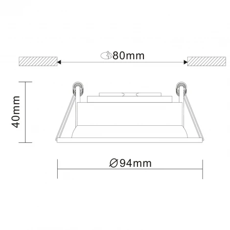 Встраиваемый точечный светильник ST Luce Misura ST208.508.01
