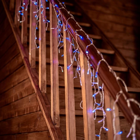 Бахрома светодиодная с эффектом мерцания, 25м. соединяемая, 440 светодиодов, синий и белый свет Uniel ULD-B25006-440/TTK BLUE-WHITE IP44