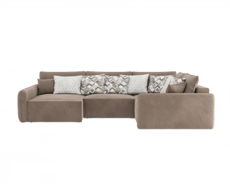 Диван угловой бежевый D1 Портленд AAA4157001 Premier 09