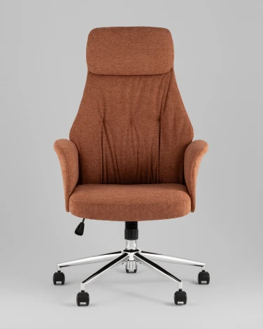 Кресло офисное TopChairs Neoma терракотовый ткань УТ000041774